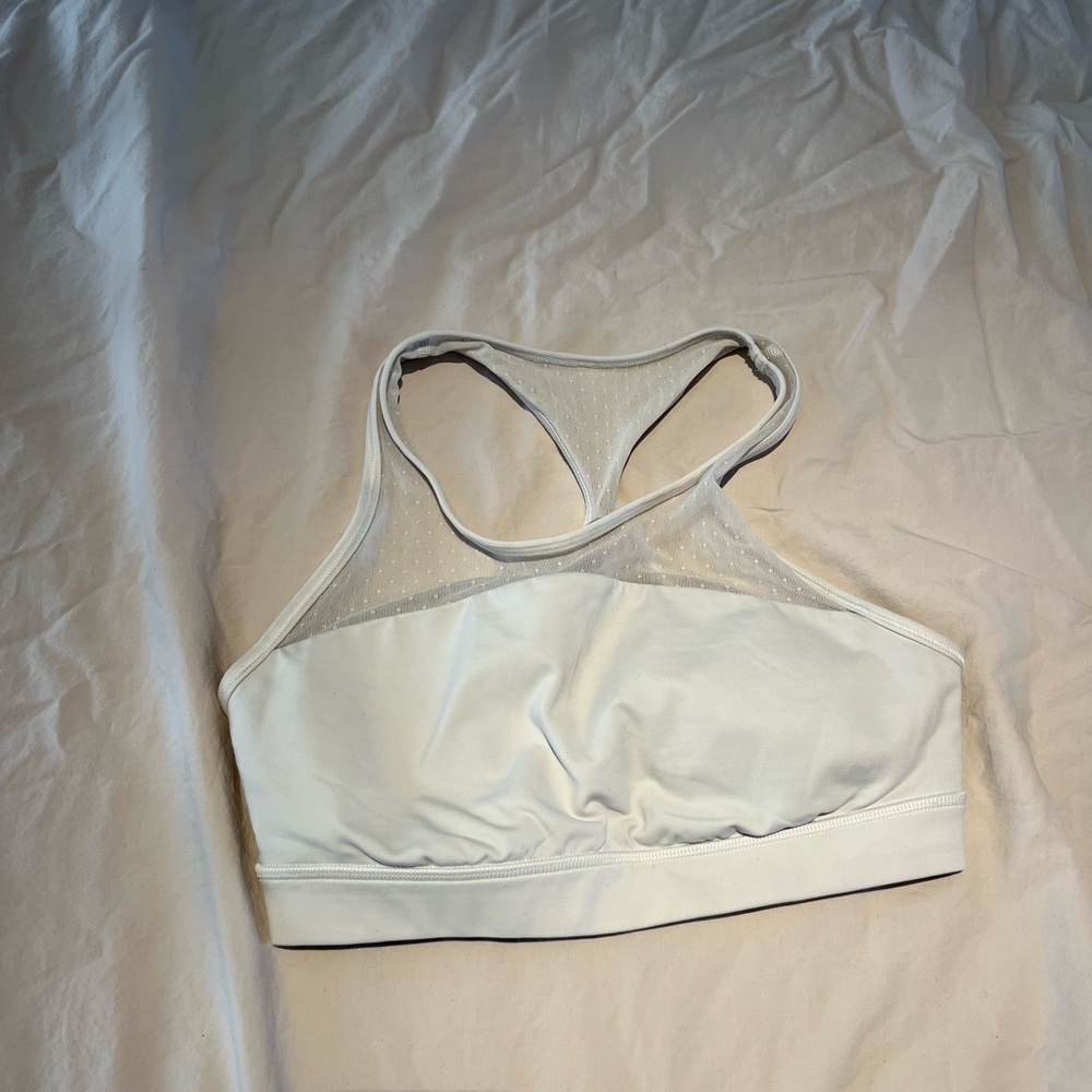 White Lulu Lemon Sports bra
